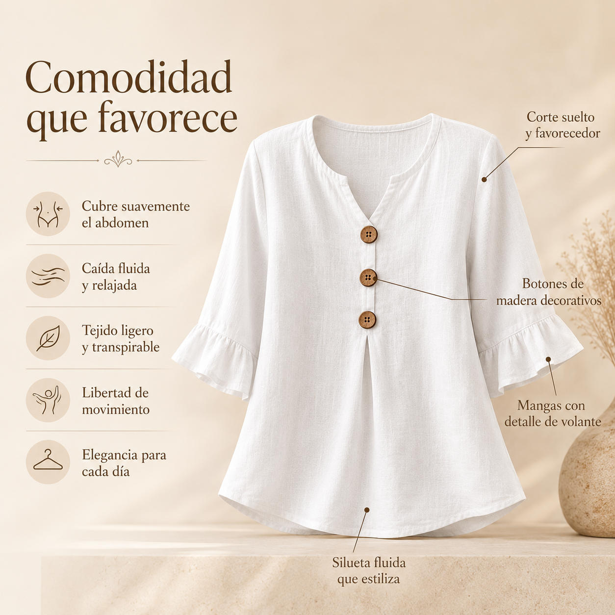 Blusa Beatriz Cubre Abdomen