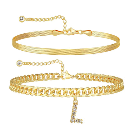 Tobillera Alma™ Hipoalergénica con Inicial Personalizada