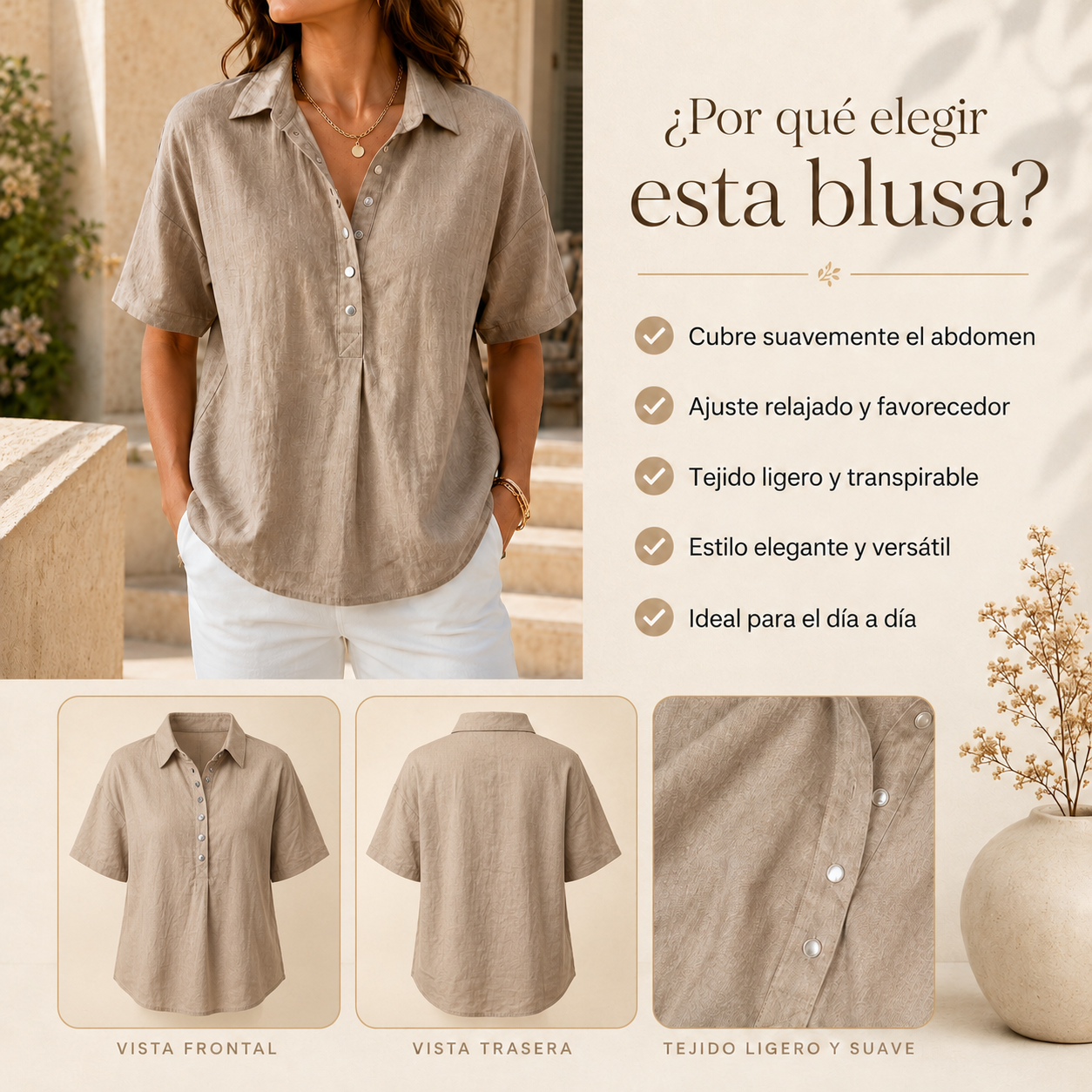 Blusa Cristina Cubre Abdomen