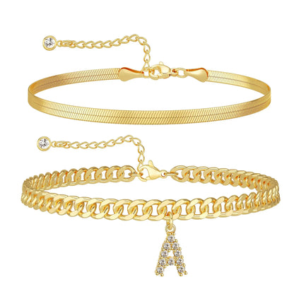 Tobillera Alma™ Hipoalergénica con Inicial Personalizada
